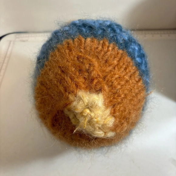 Vintage hand-knit winter ski snowboard fuzzy warm wool toque hat beanie - Picture 5 of 8